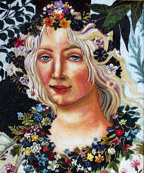 Mosaik nach Sandro Botticelli, Allegorie des Frühlings