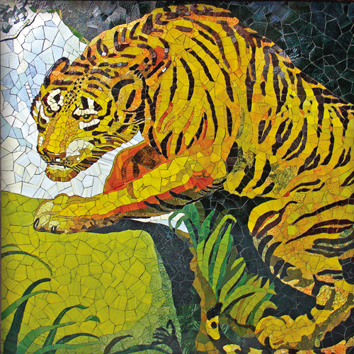 Mosaik mit Tiger