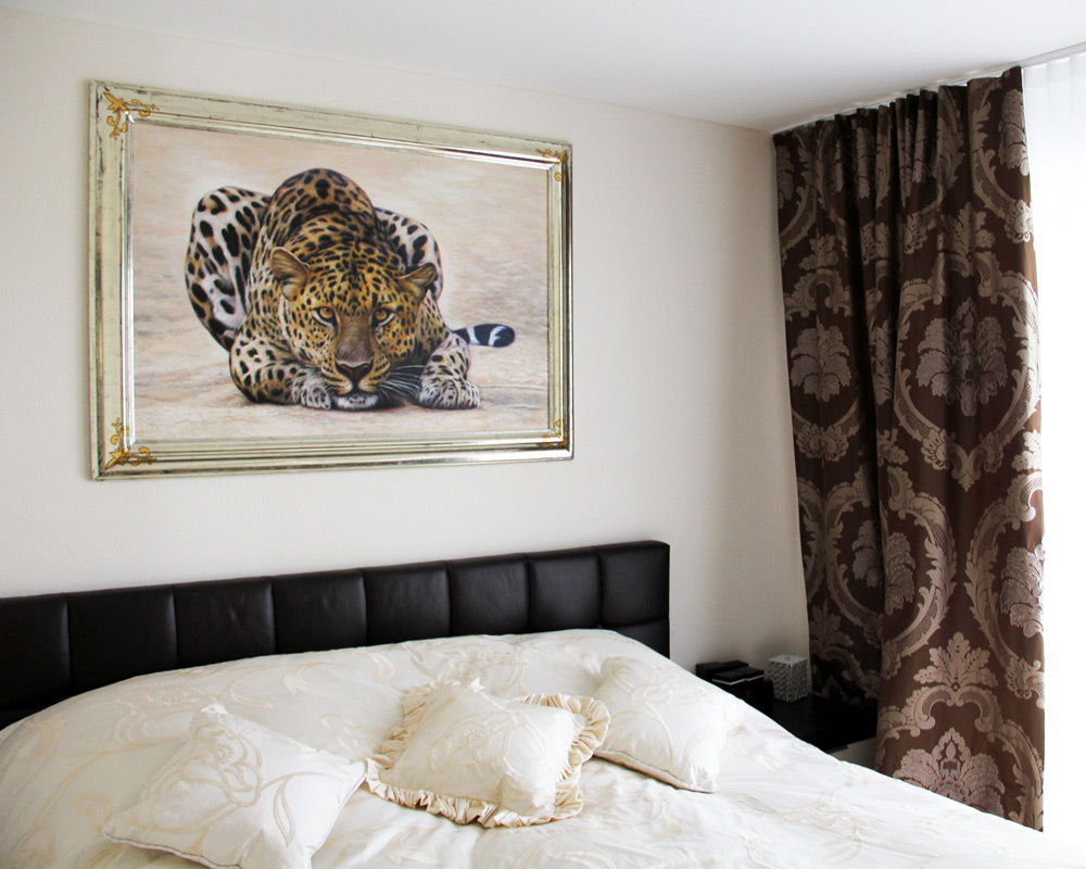 Modernes Auftragsgemlde mit Leopard