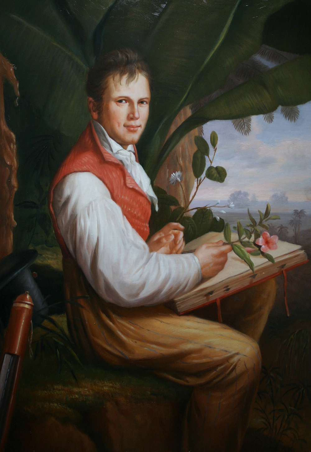 Gemäldekopie auf Holz, Alexander von Humboldt nach Friedrich Georg Weitsch