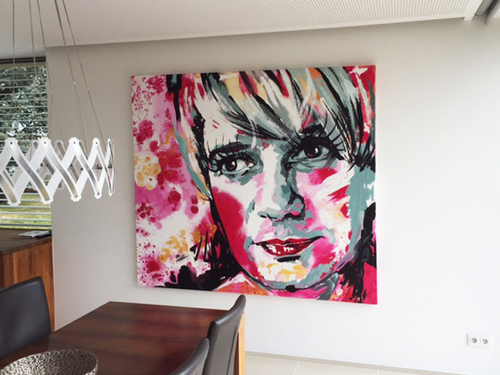 Pop Art Gemlde mit zwei Maedchen