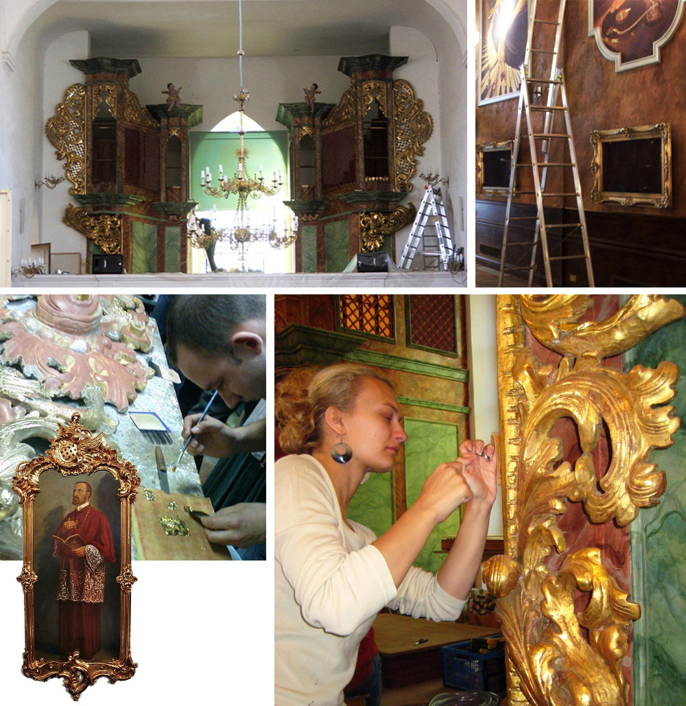 Restauration von religiser Kunst in Kirchen