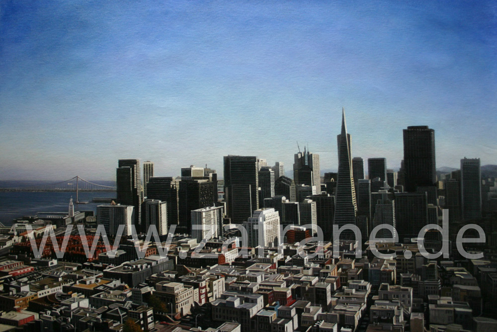 San Francisco Ansicht als handgemaltes lbild